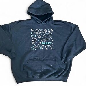 Rare!! Mr. Beast Signed Limited edition Black graphic Print  Hoodie sweatshirt